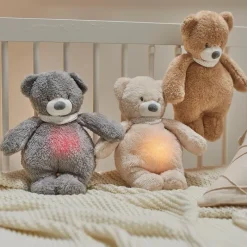 Nattou Luz De Noche De Peluche Oso Sleepy - Gris - ^ Linternas Y Lámparas De Noche