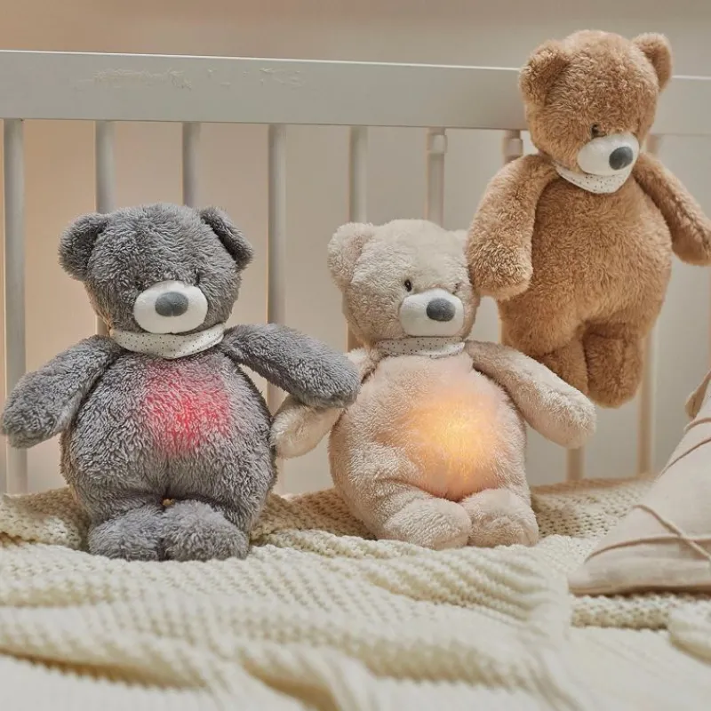 Nattou Luz De Noche De Peluche Oso Sleepy - Gris - ^ Linternas Y Lámparas De Noche