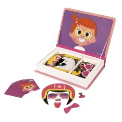 Janod Magneti'Book Crazy Faces Chicas - ^ Imanes, Libros Magnéticos Y Juegos Magnéticos