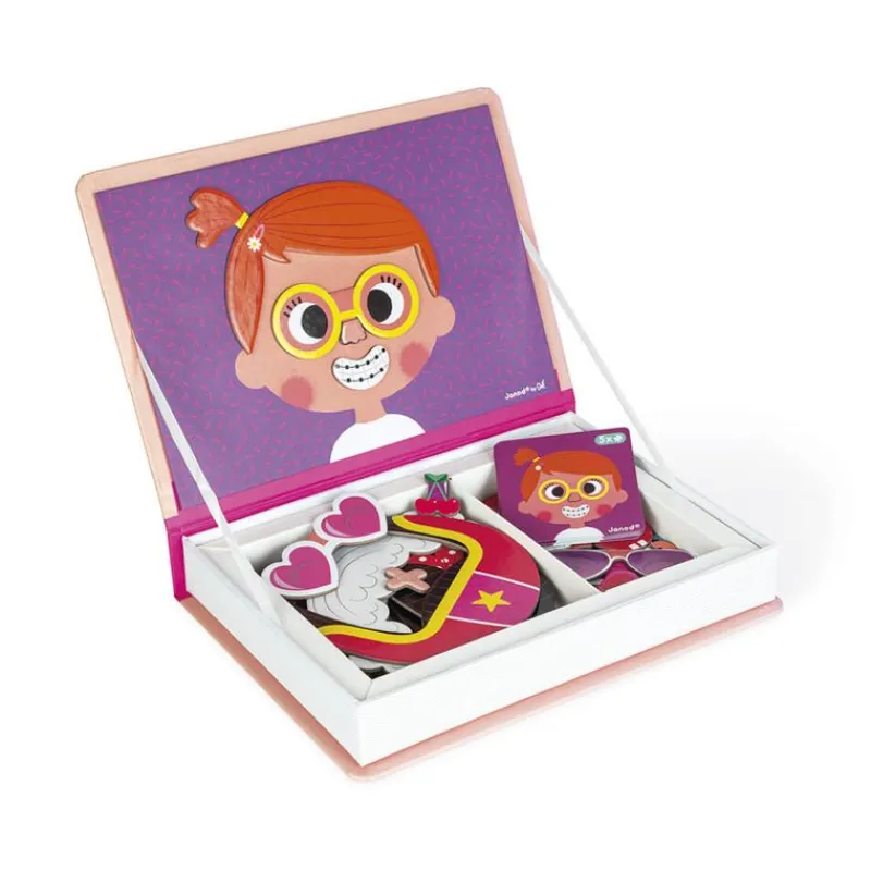 Janod Magneti'Book Crazy Faces Chicas - ^ Imanes, Libros Magnéticos Y Juegos Magnéticos
