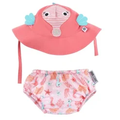 Zoocchini Maillot Y Gorra De Caballito De Mar (12-24M) - ^ Barcos, Juguetes Para El Agua Y La Playa