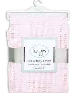 Lulujo Manta De Punto De Algodon - Rosa - ^ Mantas Y Pañales