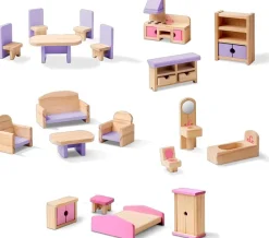 Melissa & Doug Melissa And Doug Casa De Muñecas Amueblada De Madera^ Casas De Muñecas