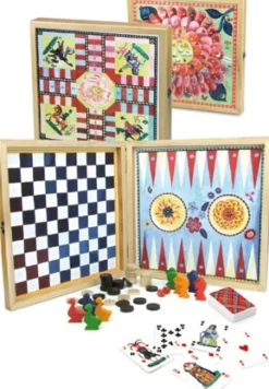 Vilac Mi Bonita Caja De Juegos Bucolicos - ^ Ajedrez, Damas, Caballitos...