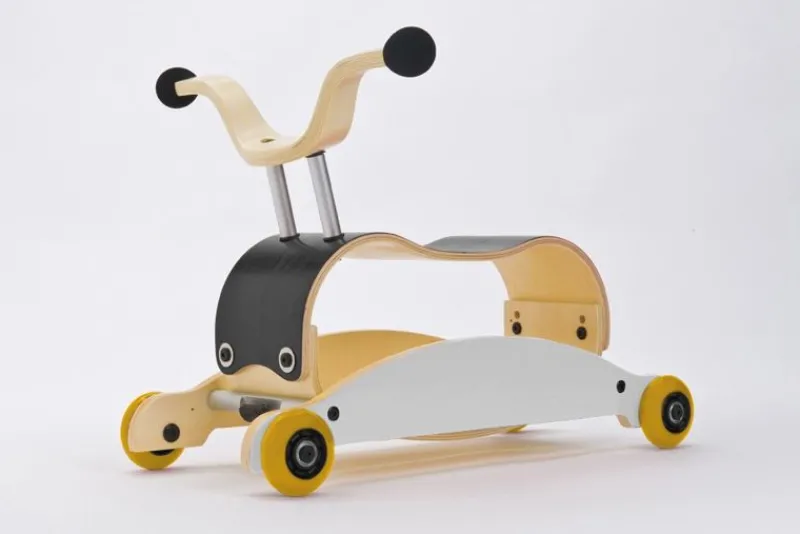 Wishbone Design Studio Mini Flip - Juego De 4 Ruedas - Amarillo - ^ Transportistas