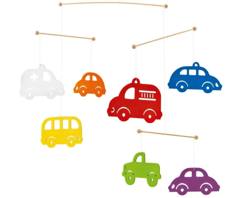 Selecta Movil Los Coches Multicolores - ^ Móviles De Madera