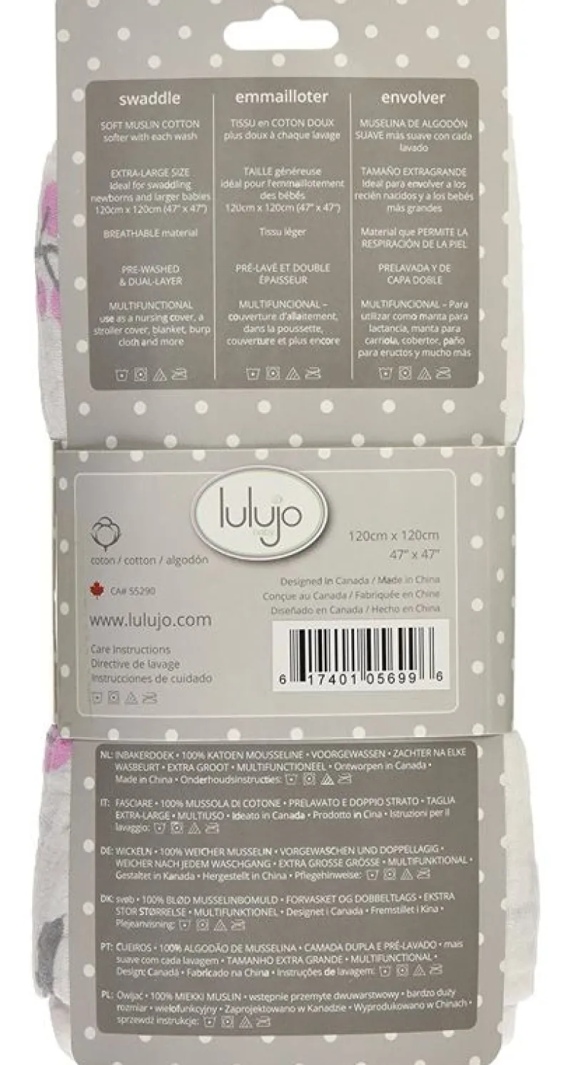 Lulujo Muselina Larga - Hippo Rose - ^ Mantas Y Pañales