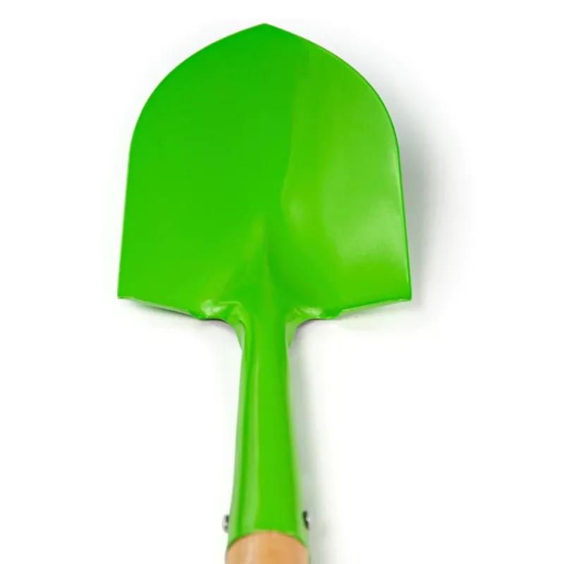 Bigjigs Toys Pala De Mango Corto Verde - ^ Juegos De Exterior Y Herramientas De Jardín