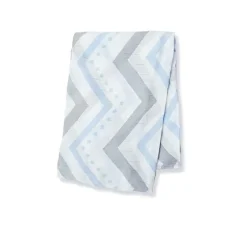 Lulujo Panal De Bambu - Chevron Bleu - ^ Mantas Y Pañales