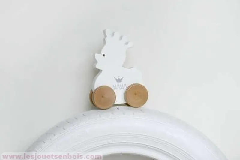 Bambam Pato De Madera Con Ruedas - ^ Juguetes Que Tiran Y Empujan
