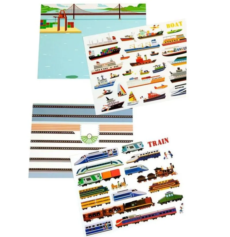 Mideer Pegatinas Reutilizables Transporte - ^ Actividades Creativas De Ocio