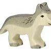 Holztiger Pequena Figura De Lobo - ^ Animales Salvajes