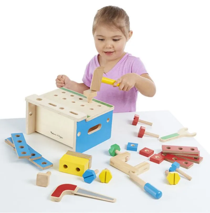Melissa & Doug Pequeno Banco De Trabajo De Sobremesa - ^ Otros Juegos De Construcción