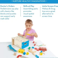 Melissa & Doug Pequeno Banco De Trabajo De Sobremesa - ^ Otros Juegos De Construcción