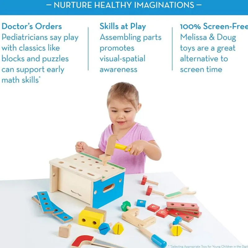 Melissa & Doug Pequeno Banco De Trabajo De Sobremesa - ^ Otros Juegos De Construcción