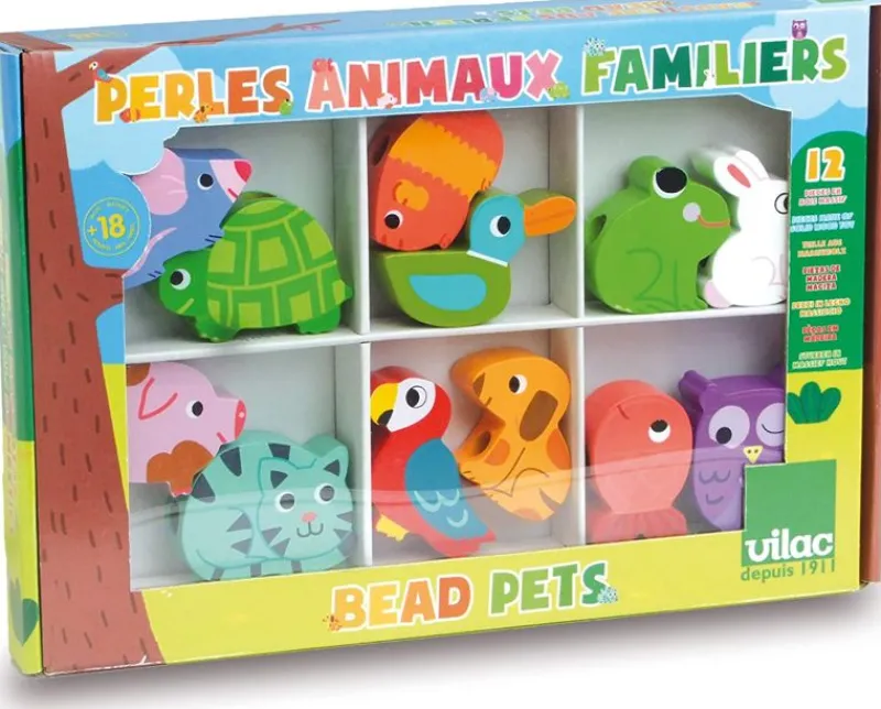 Vilac Perlas De Madera Animales Familiares - ^ Actividades Creativas De Ocio
