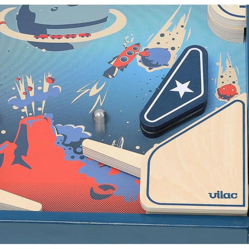 Vilac Pinball De Madera El Espacio - ^ Juegos De Habilidad