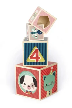 Janod Piramide 6 Cubos Baby Forest - ^ Bloques Y Juguetes Apilables