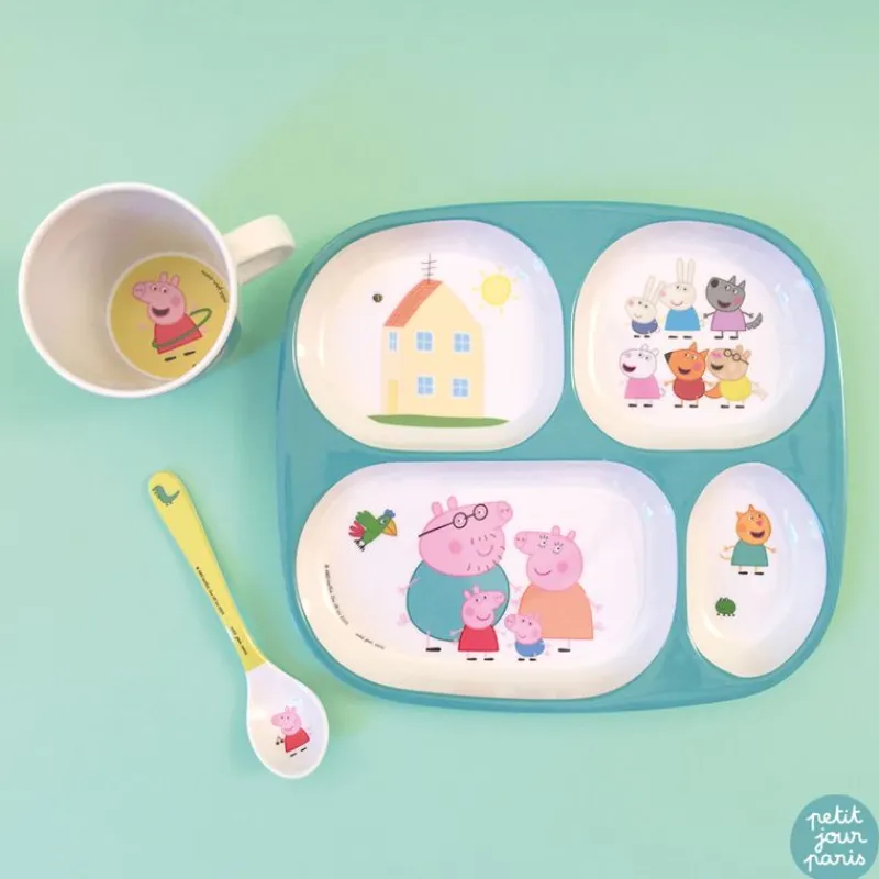 Petit Jour Plato Bandeja Con Compartimentos Peppa Pig - ^ Una Mesa