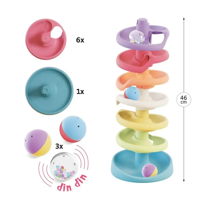 Quercetti Play Eco - Spiral Tower - ^ Circuitos Y Toboganes De Bolas