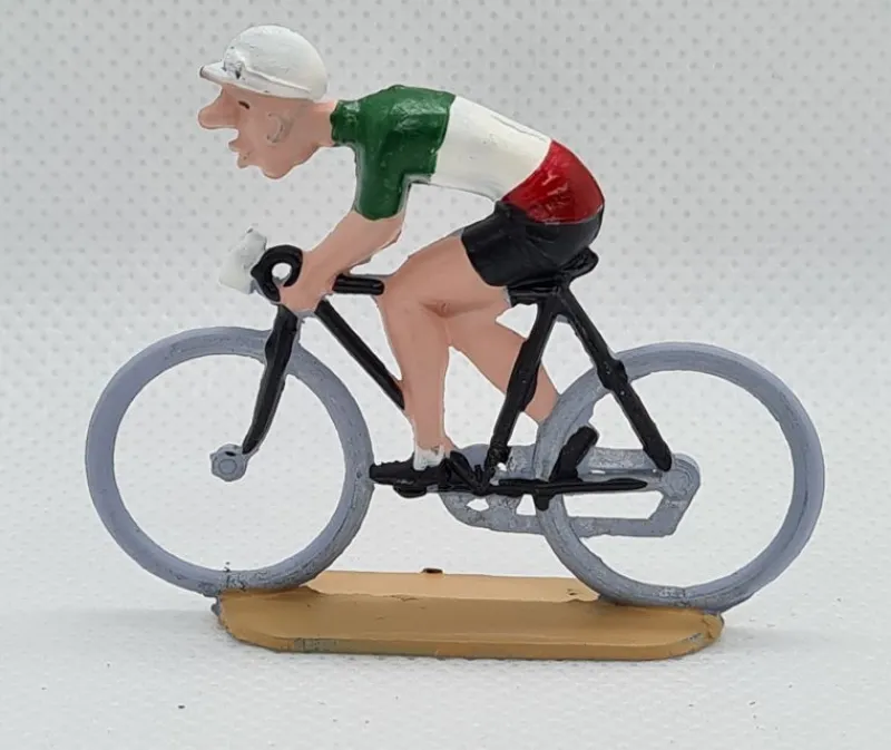 Fonderie Roger Pln Estatuilla De Ciclista Maillot De Campeon De Italia - ^ Ciclistas En Miniatura