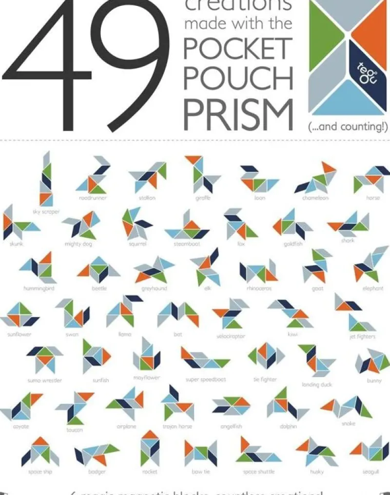 Tegu Prism Pocket Pouch Tints 6 Pcs - ^ Imanes, Libros Magnéticos Y Juegos Magnéticos