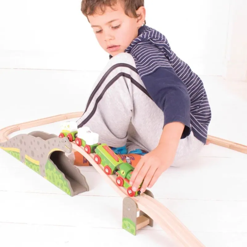 Bigjigs Toys Puente Brontosaurio - ^ Estaciones De Ferrocarril, Puentes Y Edificios De La Brio
