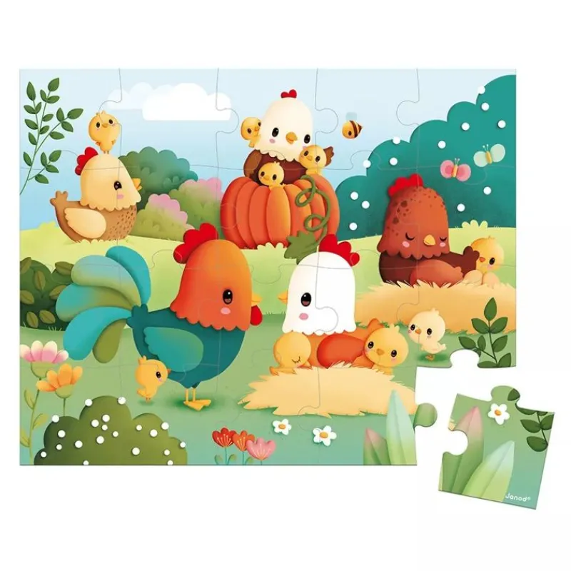 Janod Puzzle Bienvenidos Al Corral 20 Piezas - ^ Puzzles De 20 A 48 Piezas