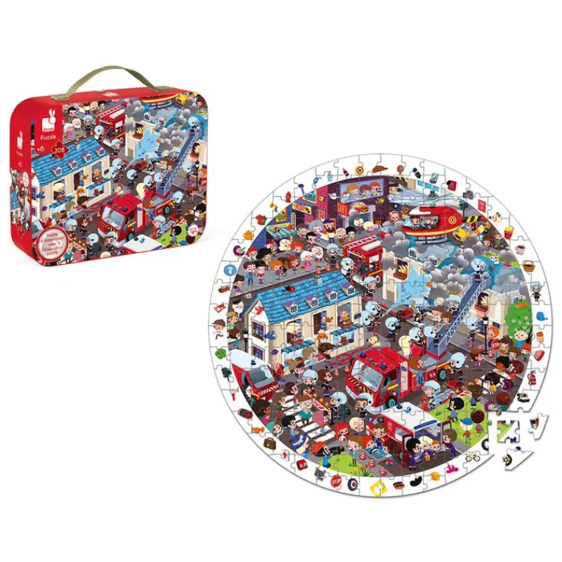 Janod Puzzle Bomberos Del Extremo - ^ Puzzles De 100 A 200 Piezas