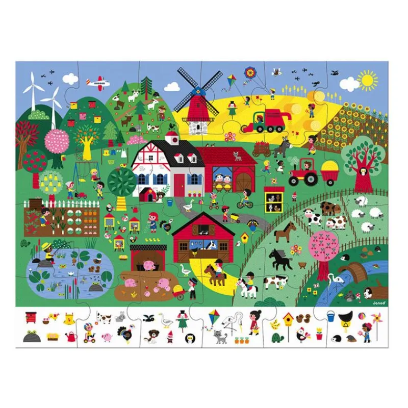 Janod Puzzle De Observacion La Granja 24 Piezas - ^ Puzzles De 20 A 48 Piezas