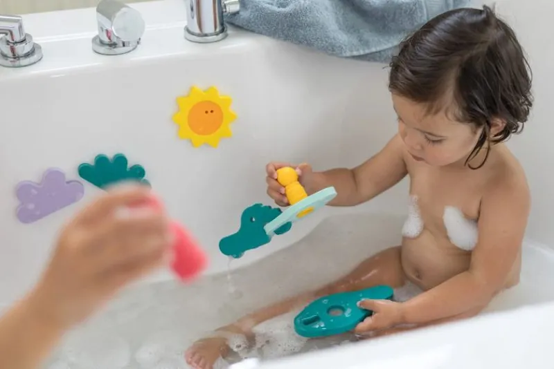 Quut Puzzle Del Baño - En La Jungla - ^ Juguetes Para El Baño