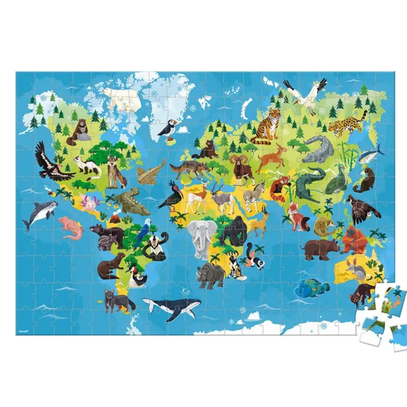 Janod Puzzle Educativo De 200 Piezas Animales En Via De Extincion - ^ Puzzles De 100 A 200 Piezas