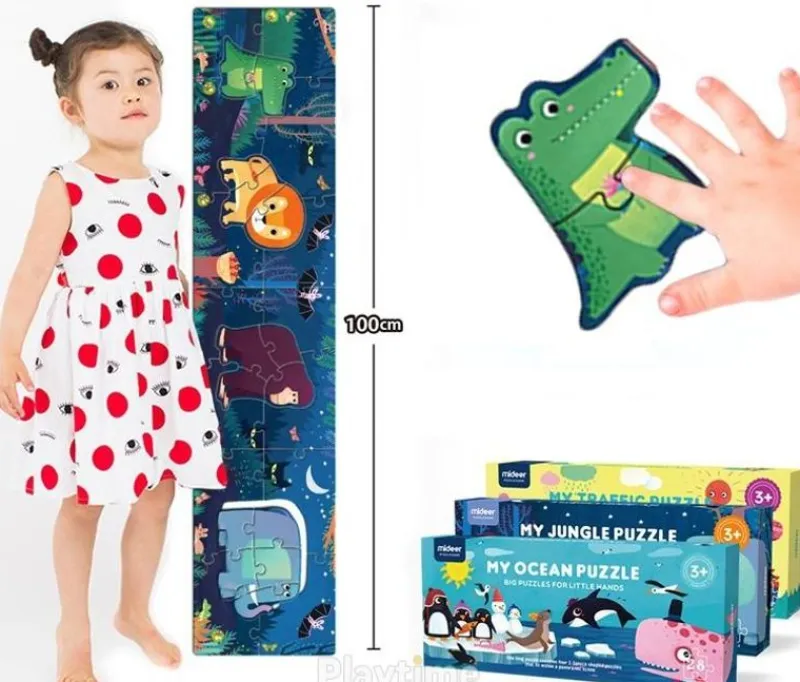 Mideer Puzzle Gigante De Suelo De Selva - ^ Puzzles De 20 A 48 Piezas