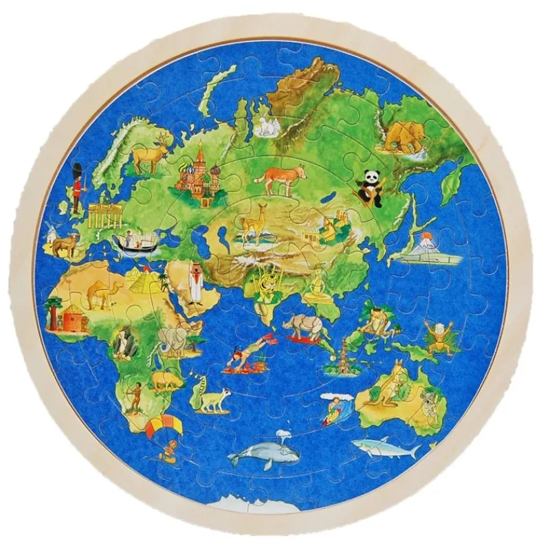 Goki Puzzle Globo Terrestre - ^ Puzzles De 50 A 80 Piezas
