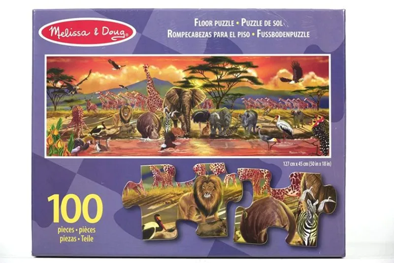 Melissa & Doug Puzzle Safari Gigante - 100 Piezas - ^ Puzzles De 100 A 200 Piezas