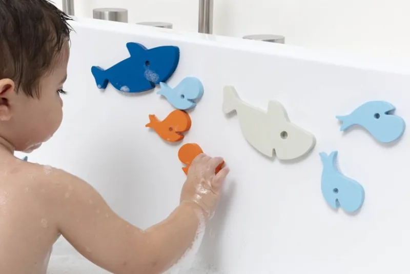 Quut Rompecabezas De Baño - Tiburones - ^ Juguetes Para El Baño