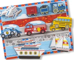 Melissa & Doug Rompecabezas De Vehiculo De Pieza Grande Multicolor Melissa And Doug^ Puzzles Para Niños