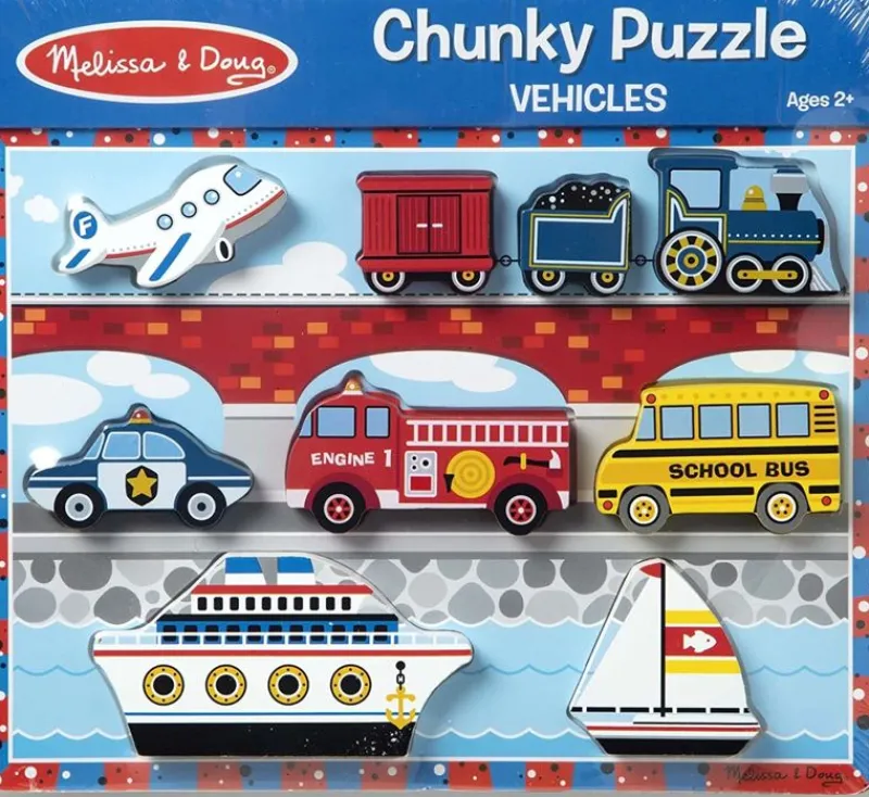 Melissa & Doug Rompecabezas De Vehiculo De Pieza Grande Multicolor Melissa And Doug^ Puzzles Para Niños