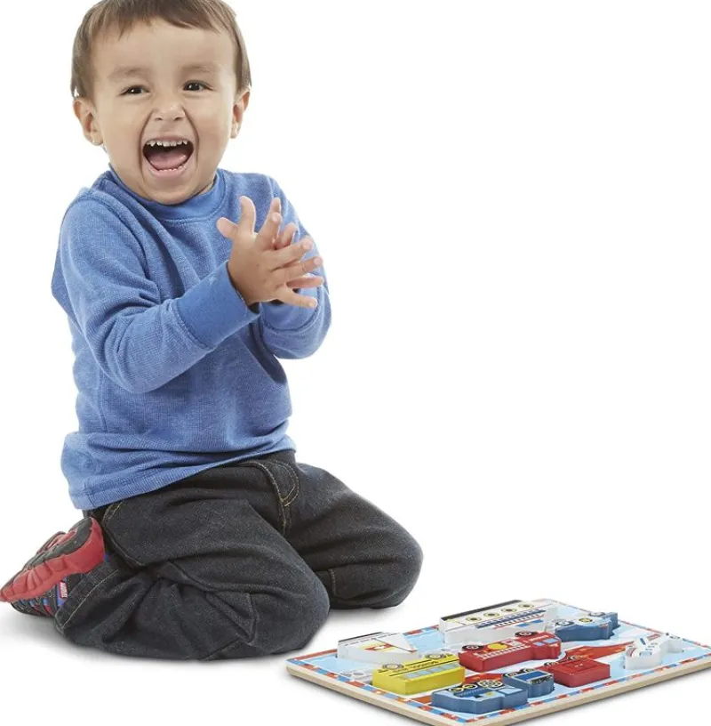 Melissa & Doug Rompecabezas De Vehiculo De Pieza Grande Multicolor Melissa And Doug^ Puzzles Para Niños