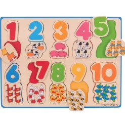 Bigjigs Toys Rompecabezas Numero Y Color - ^ Puzzles Para Niños