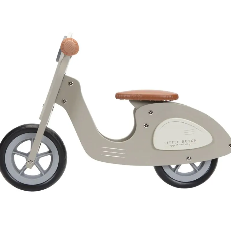 Little Dutch Scooter De Madera Verde Oliva - ^ Draisiennes Y Bicicletas De Madera