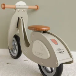 Little Dutch Scooter De Madera Verde Oliva - ^ Draisiennes Y Bicicletas De Madera