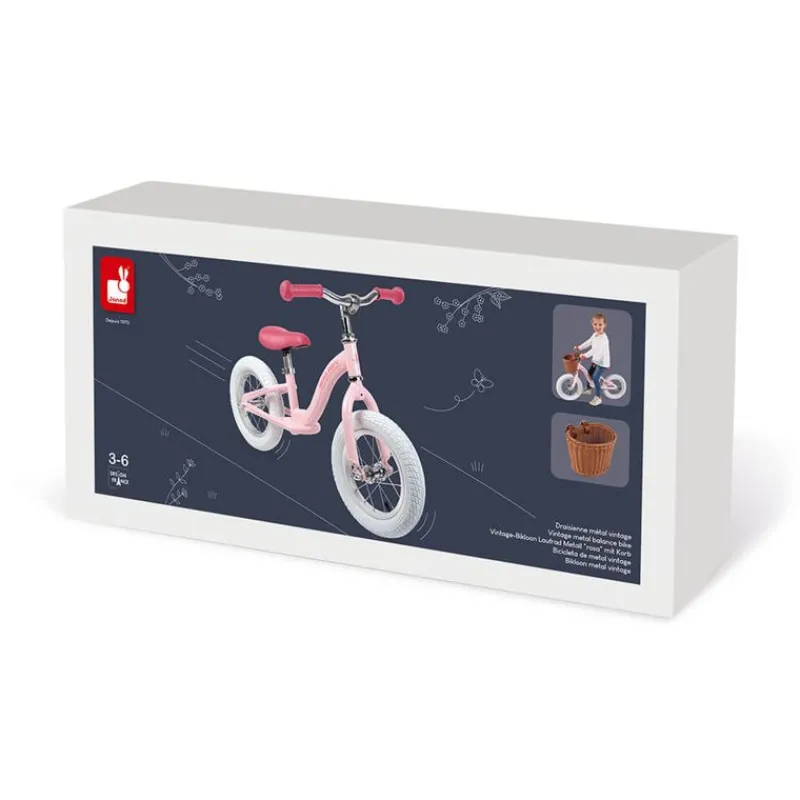 Janod Scooter Metalico Bikloon Rosa Vintage - ^ Draisiennes Y Bicicletas De Madera
