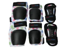 Kiddimoto Set De Proteccion Infantil Dotty M En Color Pastel - ^ Cascos Y Guantes