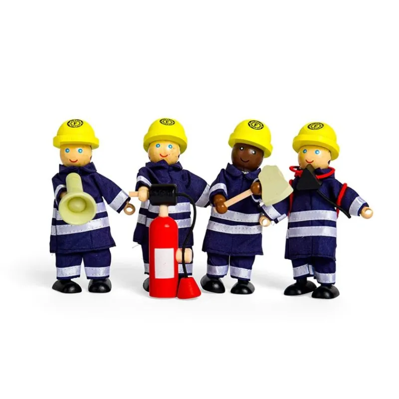Bigjigs Toys Set Muñecos Bomberos - ^ Los Bomberos, La Policía