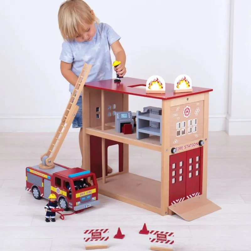 Bigjigs Toys Set Muñecos Bomberos - ^ Los Bomberos, La Policía