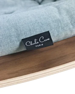 Charlie Crane Silla De Bebe Levo En Madera De Nogal - Azul Aruba - ^ Mobiliario De Guarderia