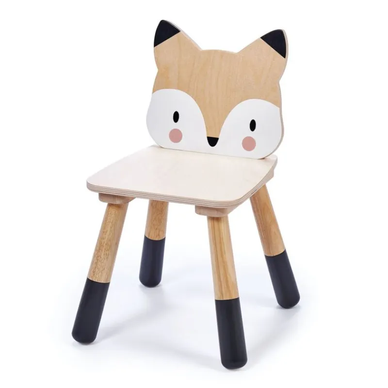Tender Leaf Toys Silla Infantil De Madera Zorro Beige 30 X 30 X 48 Cm - ^ Escritorios, Mesas Y Sillas