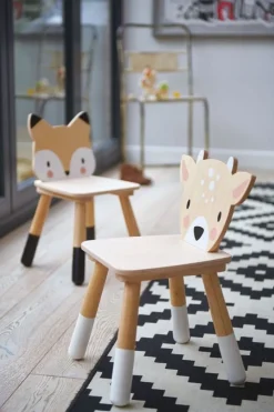 Tender Leaf Toys Silla Infantil De Madera Zorro Beige 30 X 30 X 48 Cm - ^ Escritorios, Mesas Y Sillas