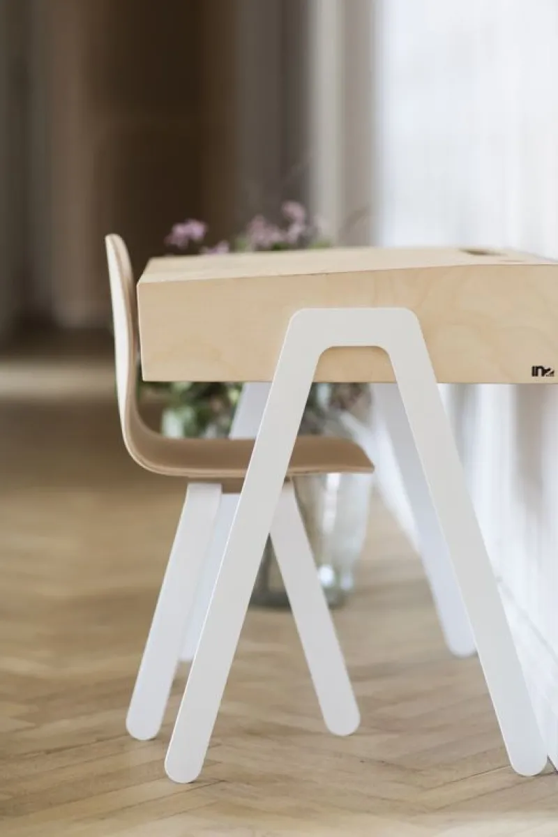 In2wood Silla Para Niños De 2 A 6 Anos - Blanco - ^ Escritorios, Mesas Y Sillas